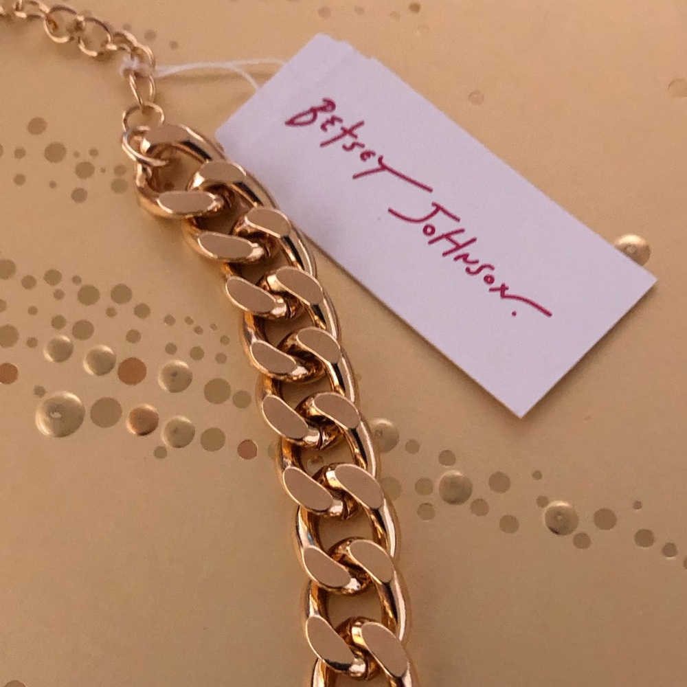 Authentic Betsey Johnson Necklace - School Charms Statement Gold Tone, NWT - Picture 13 of 16